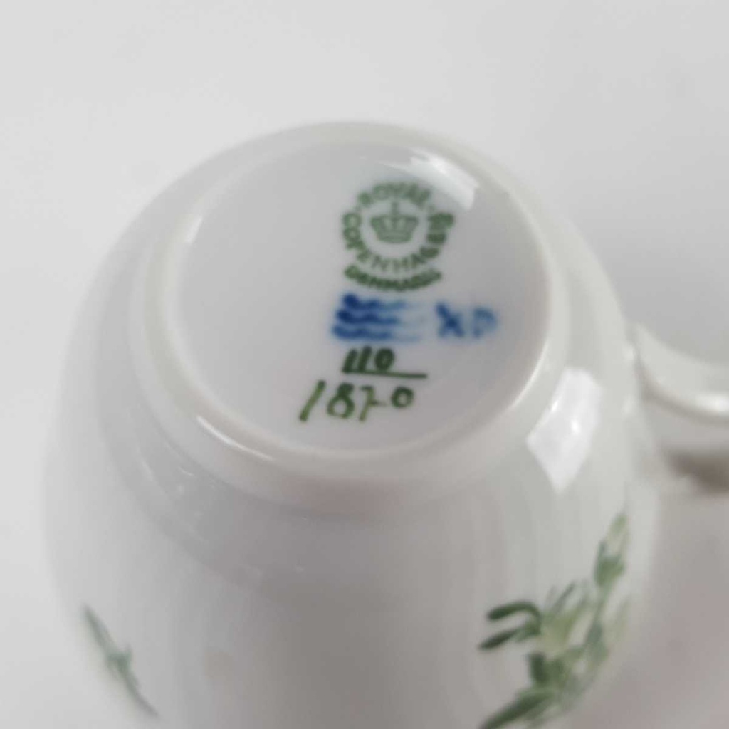 [458163845] Kaffeetasse Royal Copenhagen Grüne Blume geschweift II. Wahl gebraucht - sehr gut Bild 5