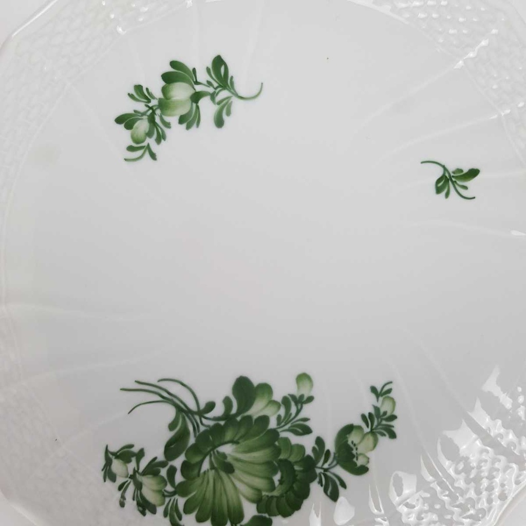 [458163846] Kuchenteller Dessertteller 19,3 cm Royal Copenhagen Grüne Blume geschweift II. Wahl gebraucht - sehr gut Bild 4