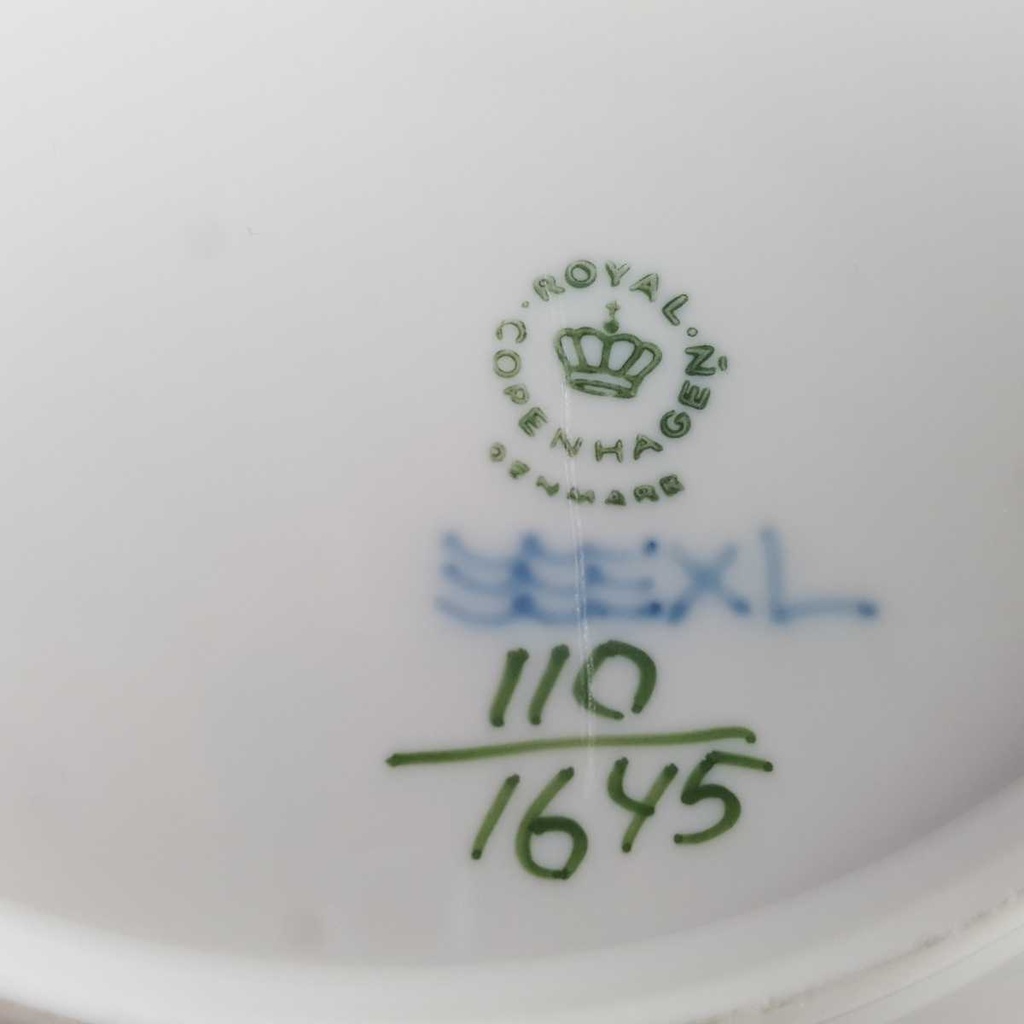 [458163846] Kuchenteller Dessertteller 19,3 cm Royal Copenhagen Grüne Blume geschweift II. Wahl gebraucht - sehr gut Bild 5