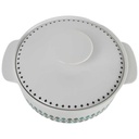[458163855] Terrine Servierschüssel 1,3 L Thomas Porzellan Medaillon grüne Blätter gebraucht - gut Bild 2