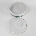 [458163855] Terrine Servierschüssel 1,3 L Thomas Porzellan Medaillon grüne Blätter gebraucht - gut Bild 4