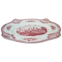 [45816386] Servierplatte Speiseplatte Fleischplatte Steakplatte 28,2x23,3 cm Johnson Bros Old Britain Castles Rot gebraucht - gut Bild 2