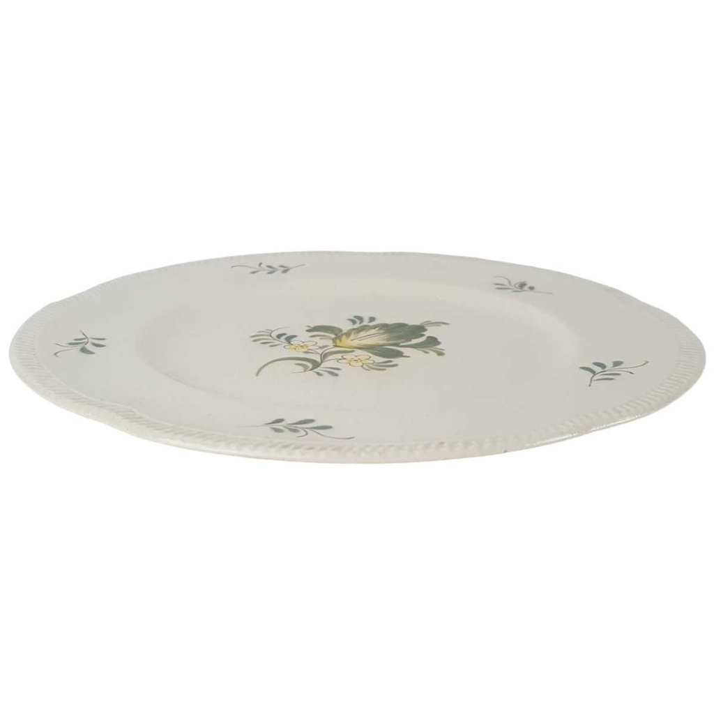 [458163860] Untertasse 17,3 cm VEB Dresden Blumendekor grün gelb Blumen gebraucht - akzeptabel Bild 2