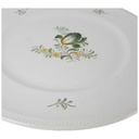 [458163861] Speiseteller Essteller 24,5 cm VEB Dresden Blumendekor grün gelb Blumen gebraucht - akzeptabel Bild 2