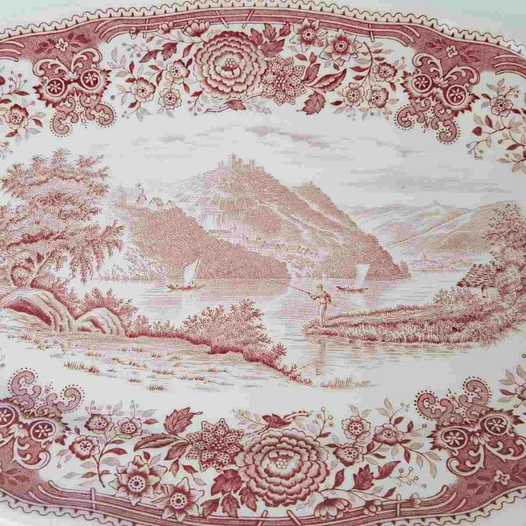 [458163862] Fleischplatte 30,7x20,2 cm Villeroy & Boch Burgenland Rot gebraucht - sehr gut Bild 3