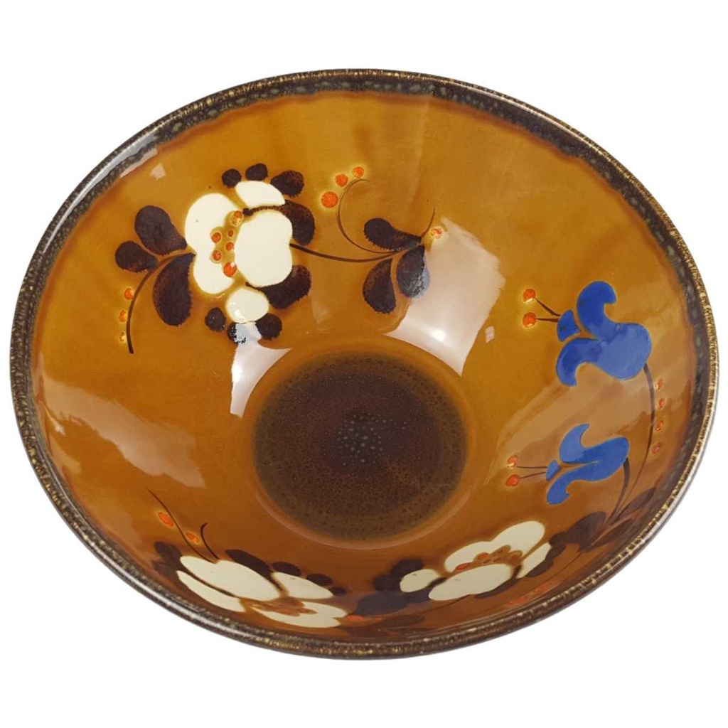 [458163899] Schale 0,8 L 20,4 cm Schramberg Blumendekor braun Blumen gebraucht - gut Bild 2