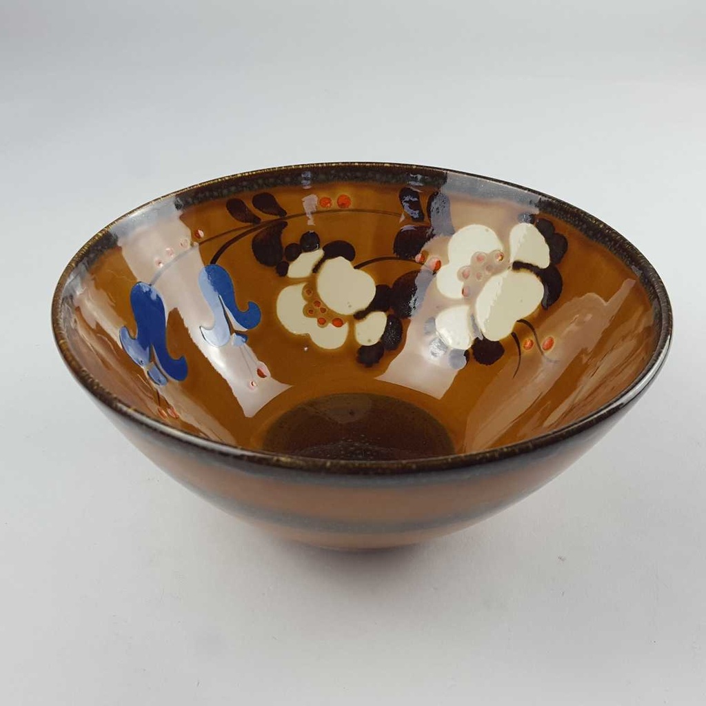 [458163899] Schale 0,8 L 20,4 cm Schramberg Blumendekor braun Blumen gebraucht - gut Bild 5
