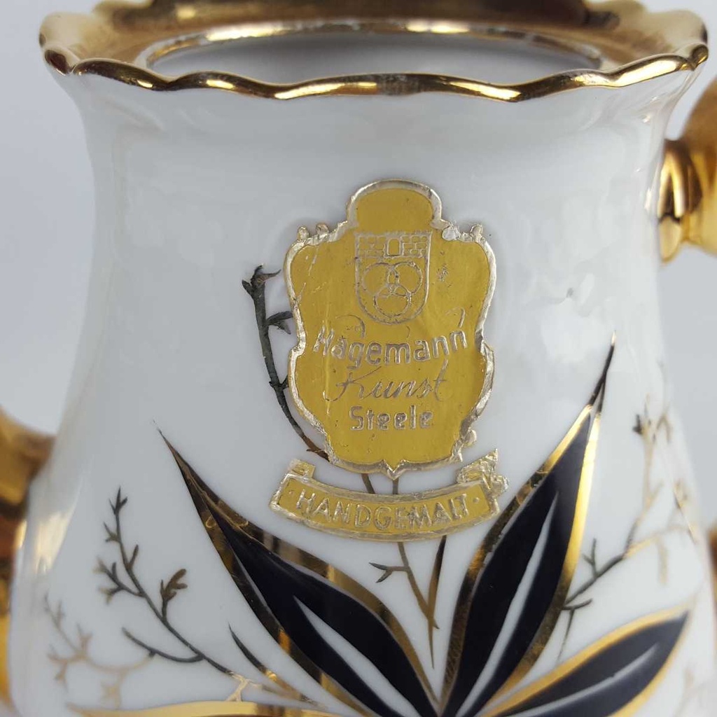 [458163900] Kaffeekanne klein Golddekor 0,55 L Hagemann Porzellan gebraucht - gut Bild 5