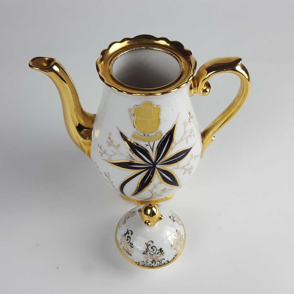 [458163900] Kaffeekanne klein Golddekor 0,55 L Hagemann Porzellan gebraucht - gut Bild 6