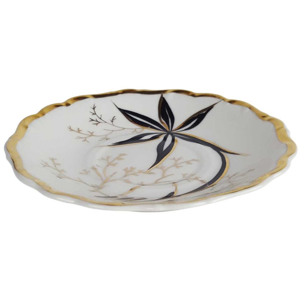 [458163902] Untertasse Golddekor 0,55 L 11,8 cm Hagemann Kunst Steele Porzellan gebraucht - gut Bild 2