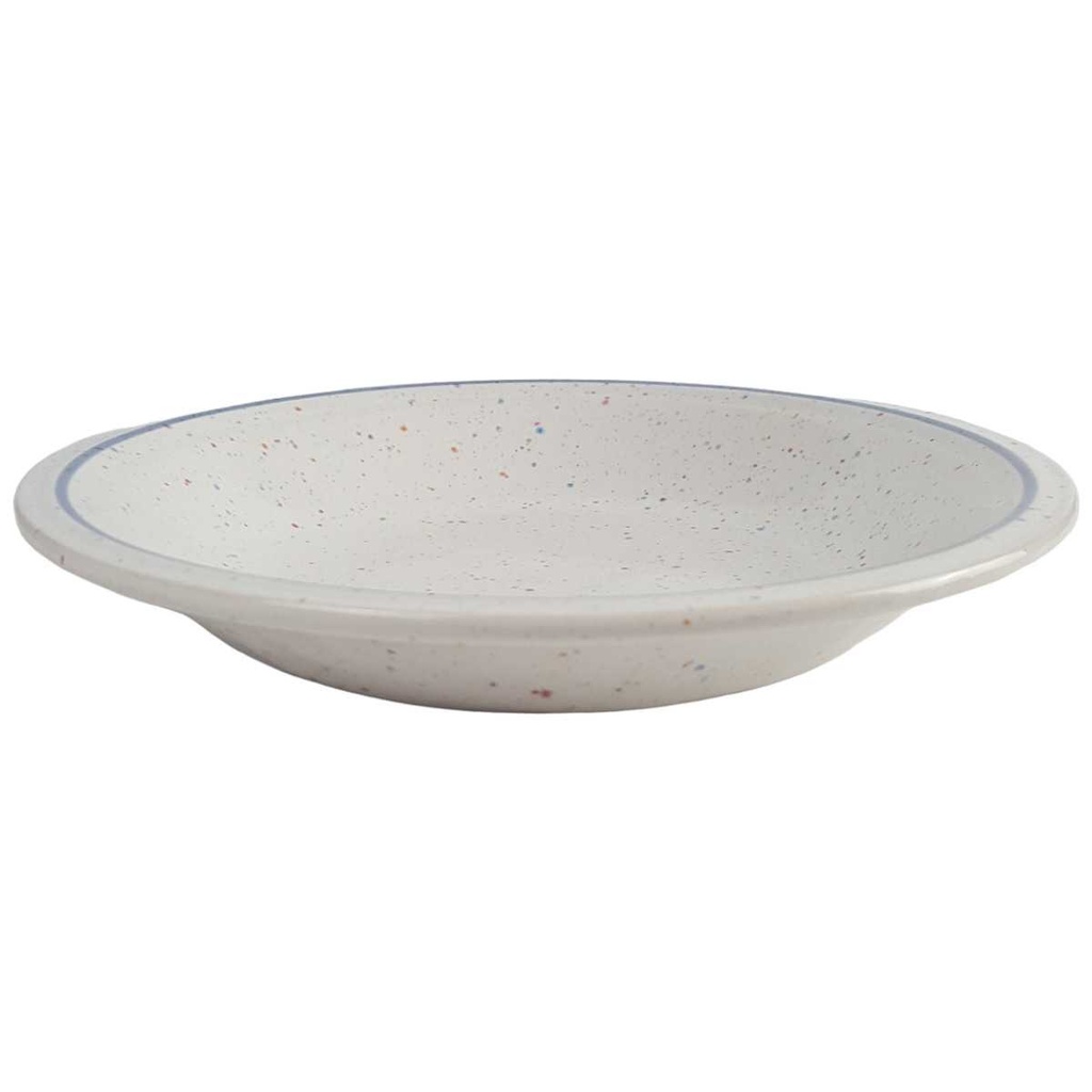 [458163904] Suppenteller 19,5 cm John Tams Banquet blauer Rand gebraucht - gut Bild 2