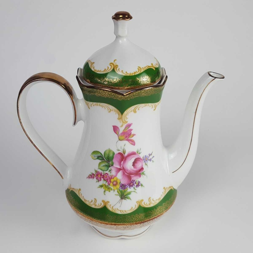 [458163913] Kaffeekanne Goldrand 1,5 L Winterling Röslau Blumendekor Blumen gebraucht - gut Bild 3