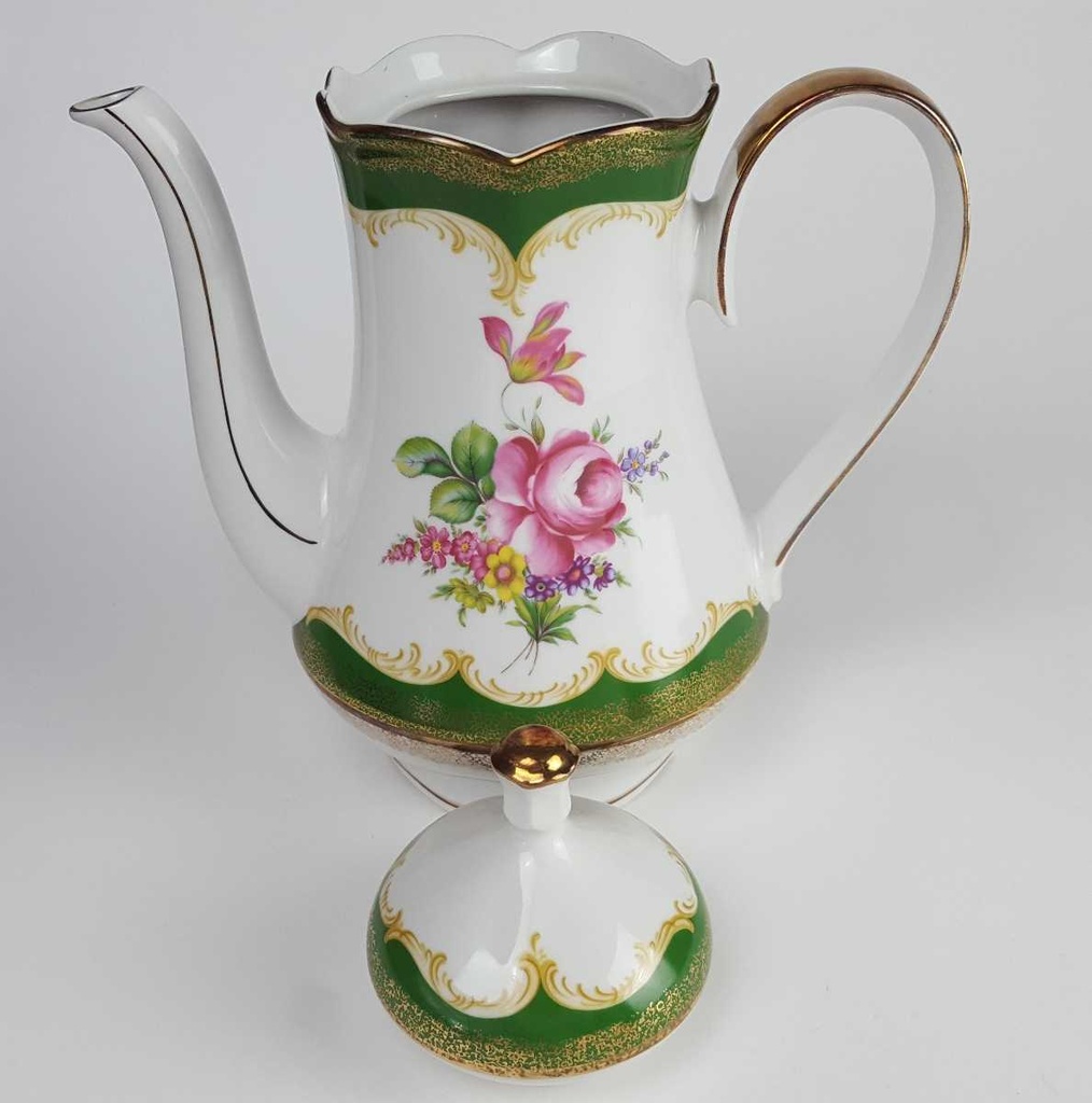 [458163913] Kaffeekanne Goldrand 1,5 L Winterling Röslau Blumendekor Blumen gebraucht - gut Bild 5