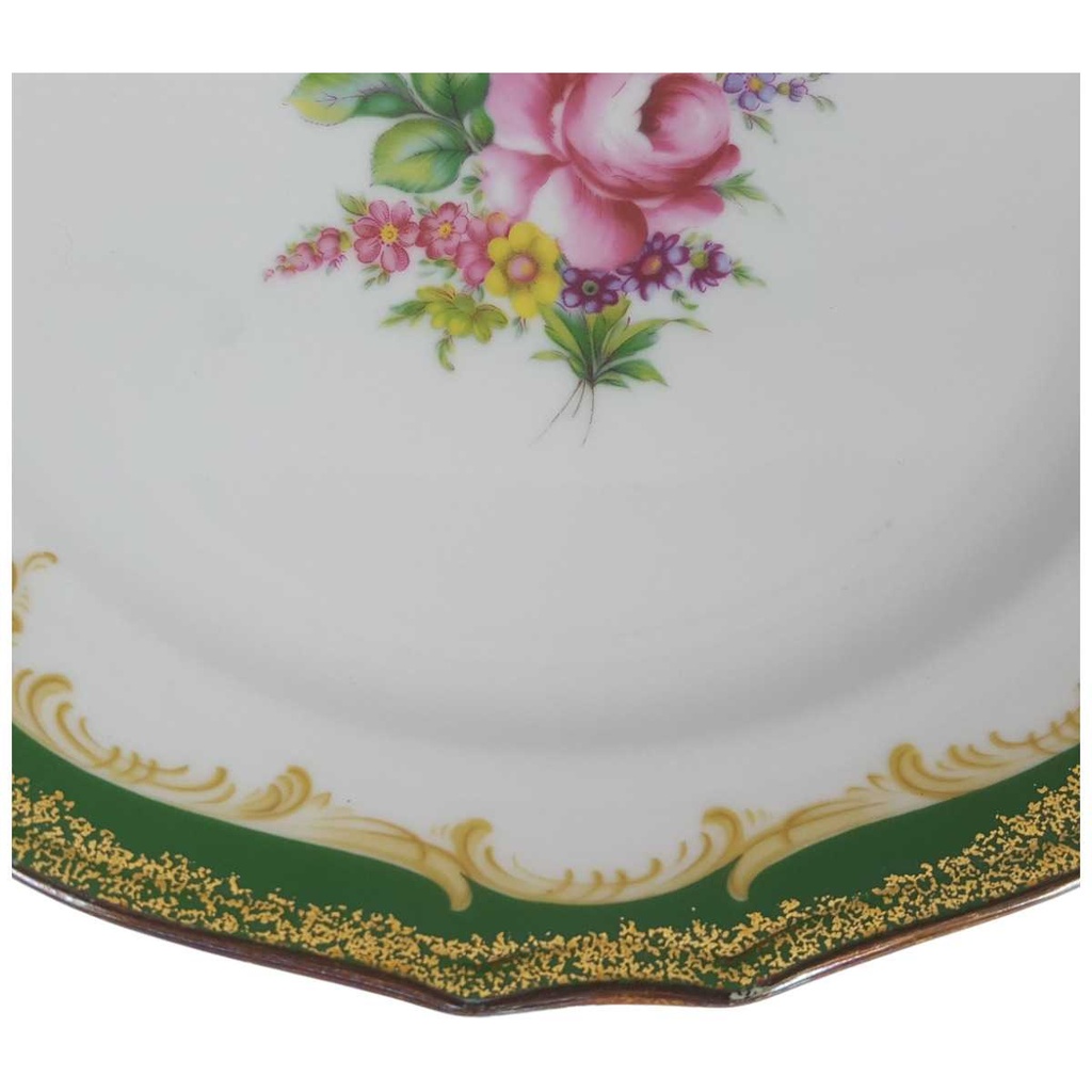 [458163914] Kuchenteller Dessertteller Goldrand 19,5 cm Winterling Röslau Blumendekor Blumen gebraucht - gut Bild 2