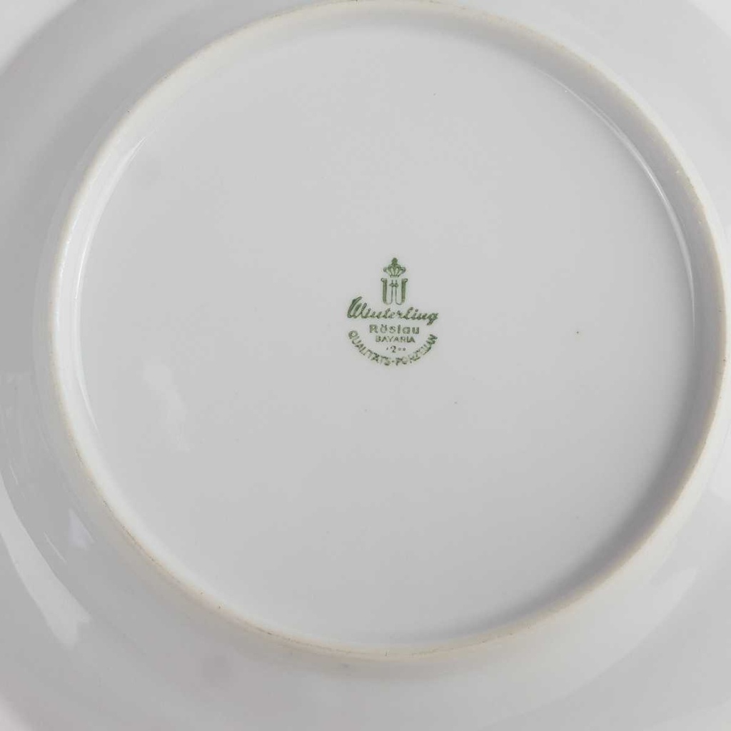 [458163914] Kuchenteller Dessertteller Goldrand 19,5 cm Winterling Röslau Blumendekor Blumen gebraucht - gut Bild 5