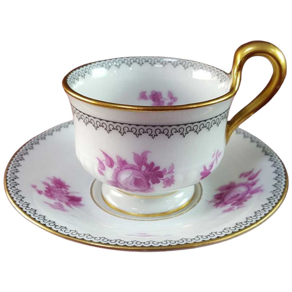 [45816399] Tasse Espressotasse mit Untertasse Goldrand Thomas Porzellan Bavaria gebraucht - gut Bild 2
