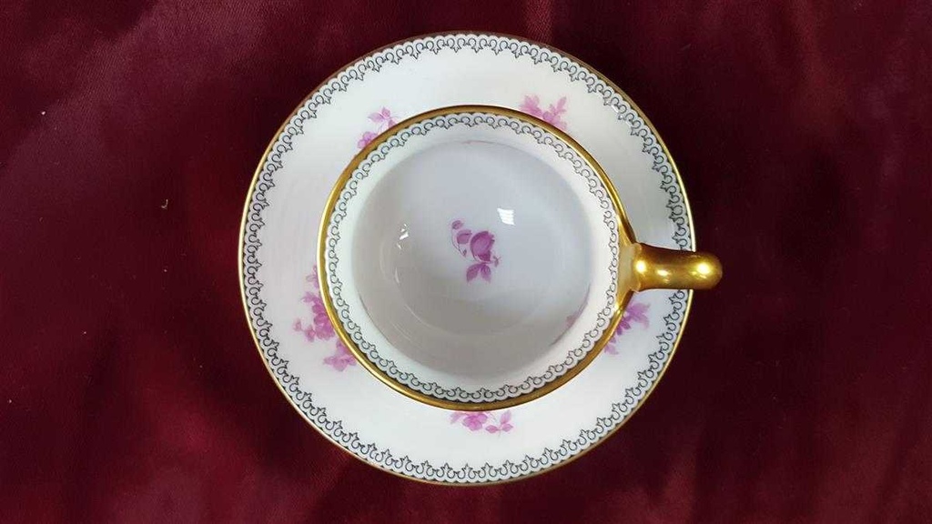 [45816399] Tasse Espressotasse mit Untertasse Goldrand Thomas Porzellan Bavaria gebraucht - gut Bild 3