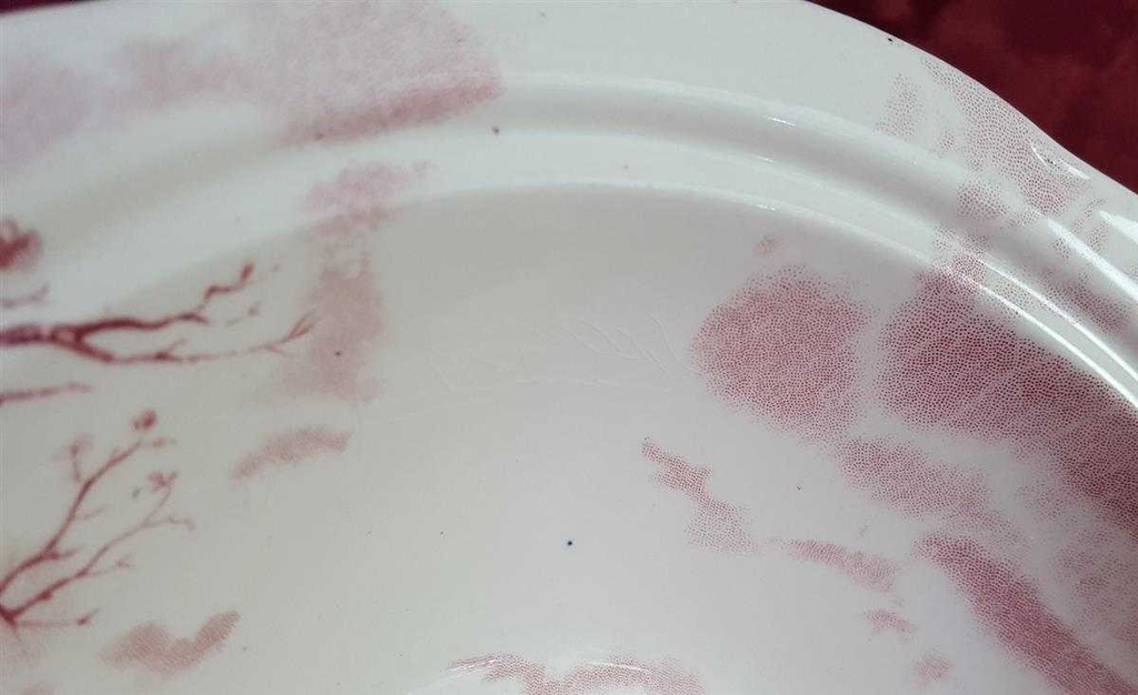 [45816402] Schüssel Servierschüssel Terrine ohne Deckel Johnson Bros Castle Story Rot gebraucht - gut Bild 4
