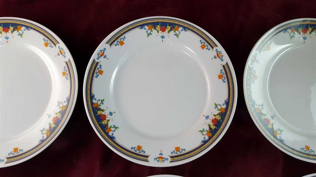 [2119131] 6er Set Kuchenteller Dessertteller Frühstücksteller 19,5 cm China Pearl Bunte Blumen gebraucht - gut Bild 3