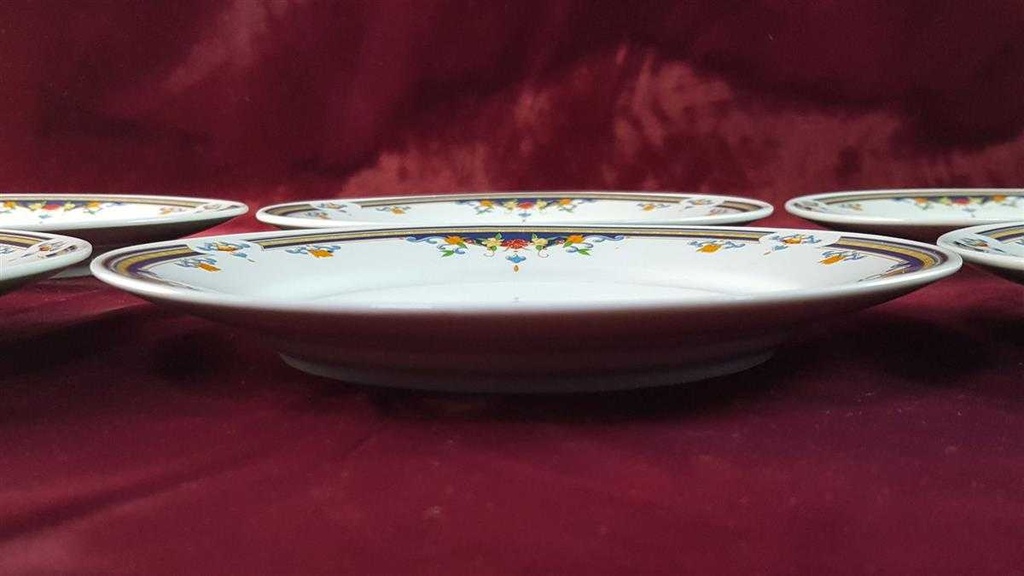 [2119131] 6er Set Kuchenteller Dessertteller Frühstücksteller 19,5 cm China Pearl Bunte Blumen gebraucht - gut Bild 4