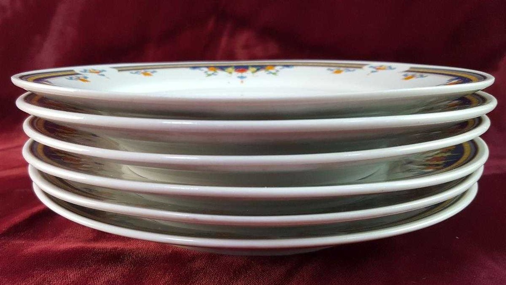 [2119131] 6er Set Kuchenteller Dessertteller Frühstücksteller 19,5 cm China Pearl Bunte Blumen gebraucht - gut Bild 5