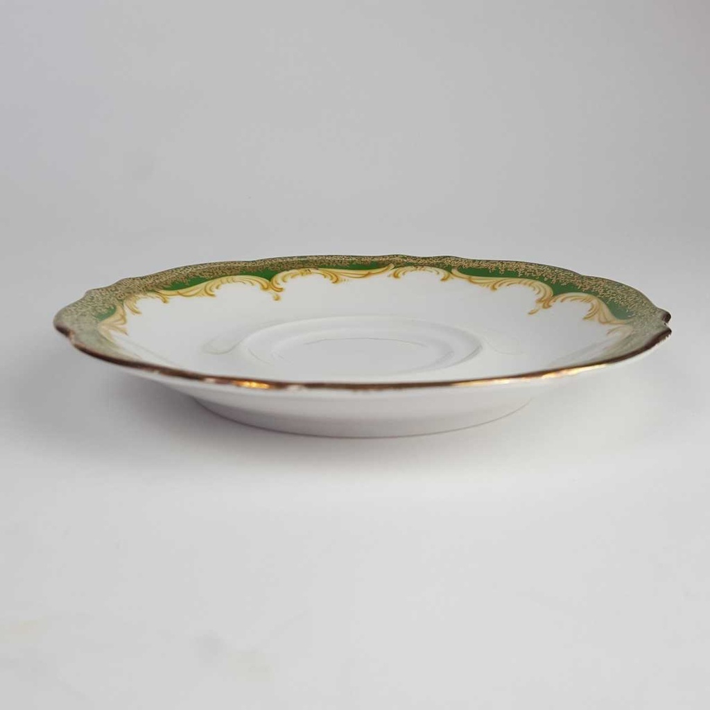 [458164152] Untertasse Goldrand 14,7 cm Winterling Röslau Blumendekor Blumen gebraucht - gut Bild 3