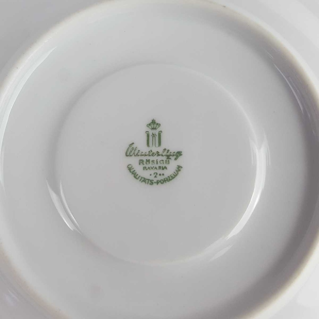 [458164152] Untertasse Goldrand 14,7 cm Winterling Röslau Blumendekor Blumen gebraucht - gut Bild 5