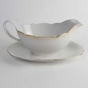 [458164154] Sauciere Goldrand 1tlg 0,35 L Schaller weiß Bavaria gebraucht - akzeptabel Bild 3