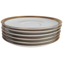 [2119132] 6er Set Untertasse Goldrand 14,4 cm Thomas Porzellan Unbekannte Formen Weiß gebraucht - sehr gut Bild 2