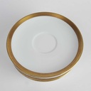 [2119132] 6er Set Untertasse Goldrand 14,4 cm Thomas Porzellan Unbekannte Formen Weiß gebraucht - sehr gut Bild 3