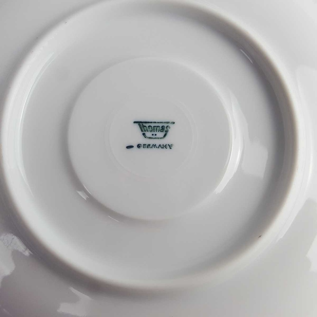 [2119132] 6er Set Untertasse Goldrand 14,4 cm Thomas Porzellan Unbekannte Formen Weiß gebraucht - sehr gut Bild 5