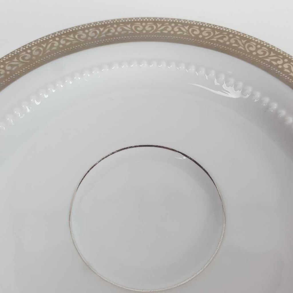 [458164159] Untertasse Unterteller 14,7 cm Eschenbach Venedig Perlrand Platinrand Bavaria gebraucht - gut Bild 3