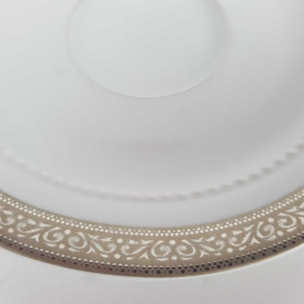 [458164159] Untertasse Unterteller 14,7 cm Eschenbach Venedig Perlrand Platinrand Bavaria gebraucht - gut Bild 4