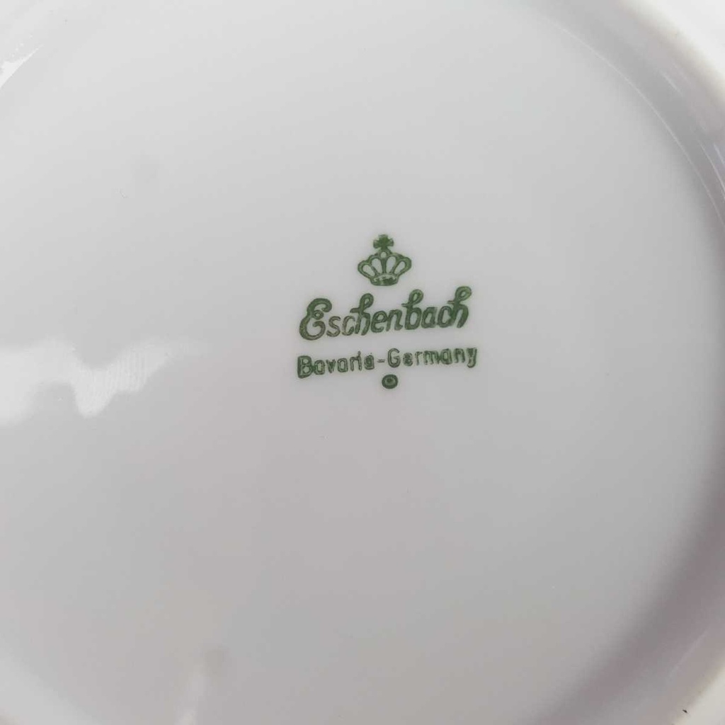 [458164159] Untertasse Unterteller 14,7 cm Eschenbach Venedig Perlrand Platinrand Bavaria gebraucht - gut Bild 5