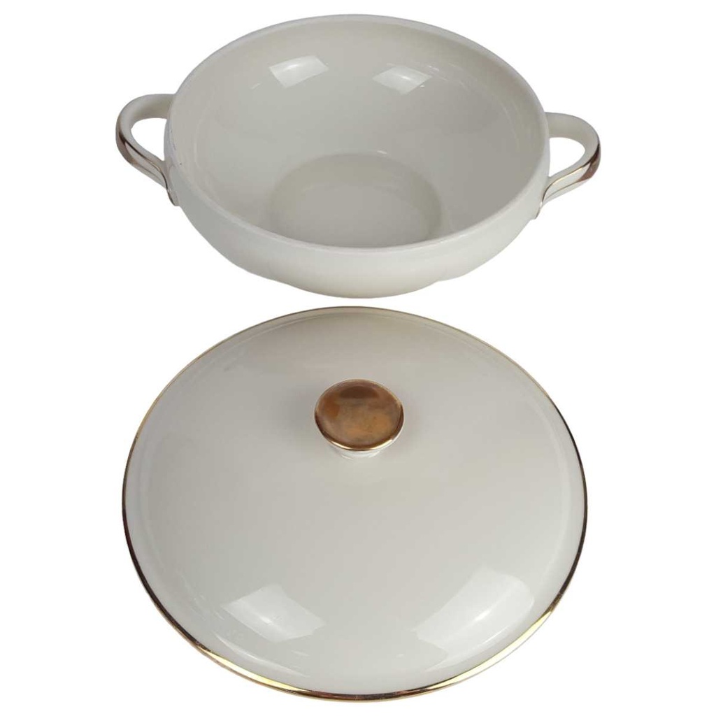 [458164160] Ragoutterrine Terrine Servierschüssel Goldrand 1 L Eschenbach Alte Formen W3636 gebraucht - gut Bild 2