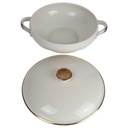 [458164160] Ragoutterrine Terrine Servierschüssel Goldrand 1 L Eschenbach Alte Formen W3636 gebraucht - gut Bild 2