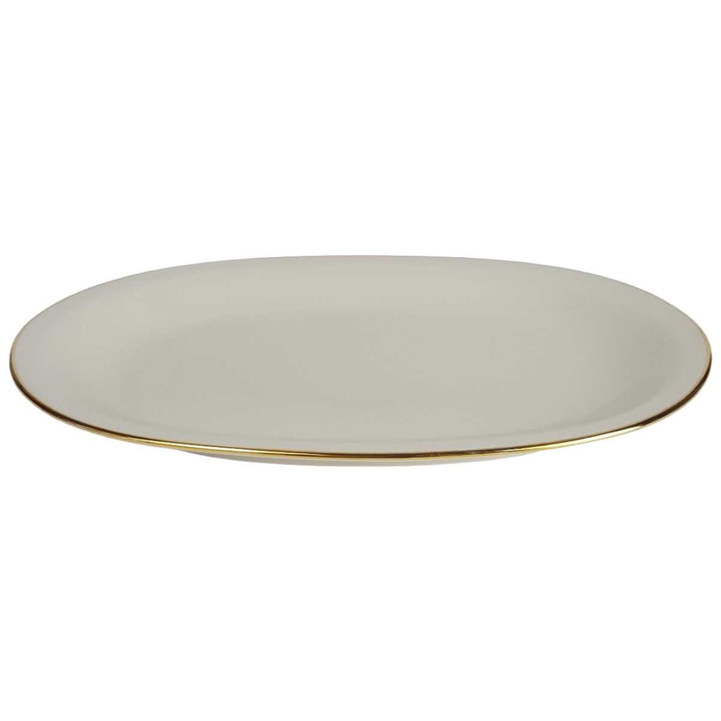 [458164162] Servierplatte Fleischplatte Goldrand 31,9x20,4 cm Eschenbach Alte Formen gebraucht - gut Bild 2