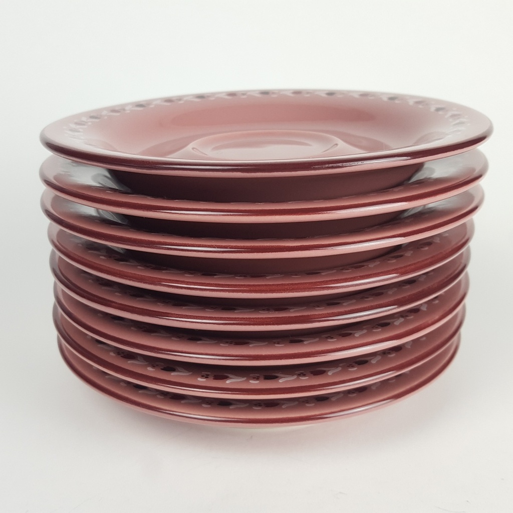 [2119133] 8er Set Keramik Blumendekor altrose Untertassen D 15,2 cm Bild 3