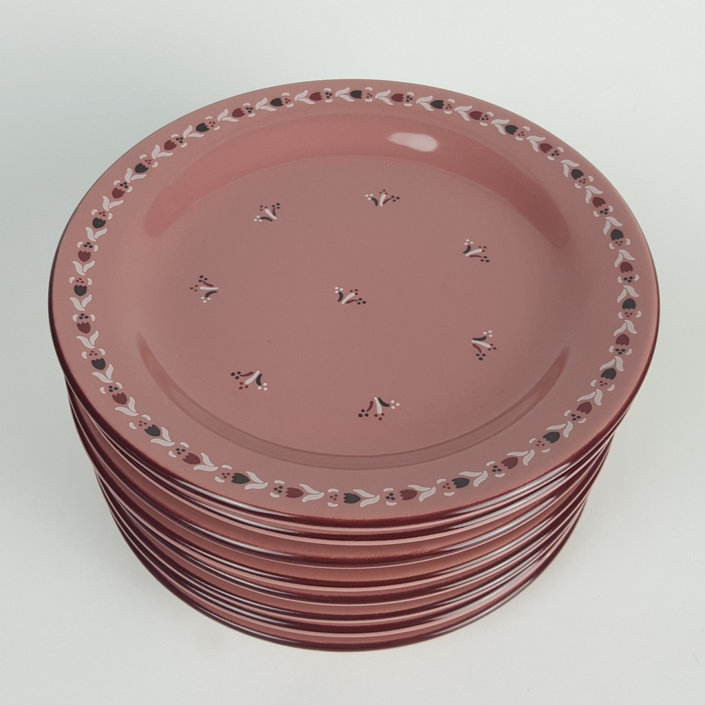 [2119134] 8er Set Keramik Blumendekor altrose Kuchenteller D 19 cm Bild 4
