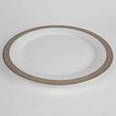 [458164174] Kuchenteller Dessertteller 19,4 cm Eschenbach Venedig Perlrand Platinrand Bavaria gebraucht - gut Bild 2