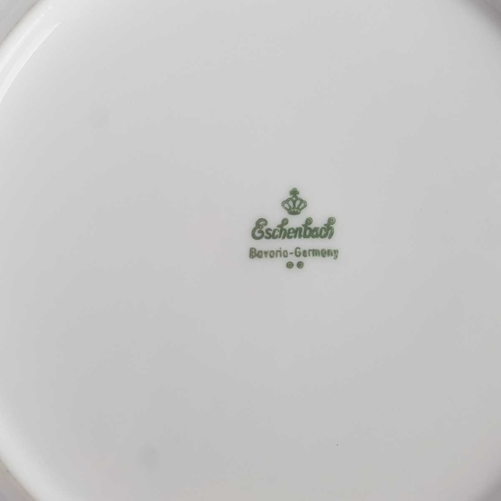 [458164174] Kuchenteller Dessertteller 19,4 cm Eschenbach Venedig Perlrand Platinrand Bavaria gebraucht - gut Bild 5