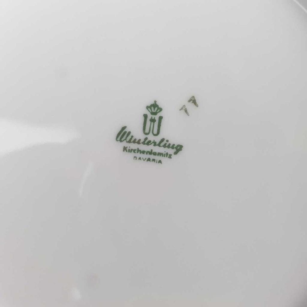 [458164175] Kuchenteller Dessertteller Goldrand 19,5 cm Winterling Kirchenlamitz grau Dekor gebraucht - gut Bild 4