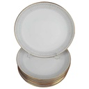 [2119136] 8er Set Kuchenteller Dessertteller Goldrand 19,8 cm Winterling Kirchenlamitz grau Dekor gebraucht - gut Bild 2