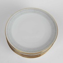 [2119136] 8er Set Kuchenteller Dessertteller Goldrand 19,8 cm Winterling Kirchenlamitz grau Dekor gebraucht - gut Bild 3