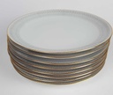 [2119136] 8er Set Kuchenteller Dessertteller Goldrand 19,8 cm Winterling Kirchenlamitz grau Dekor gebraucht - gut Bild 4