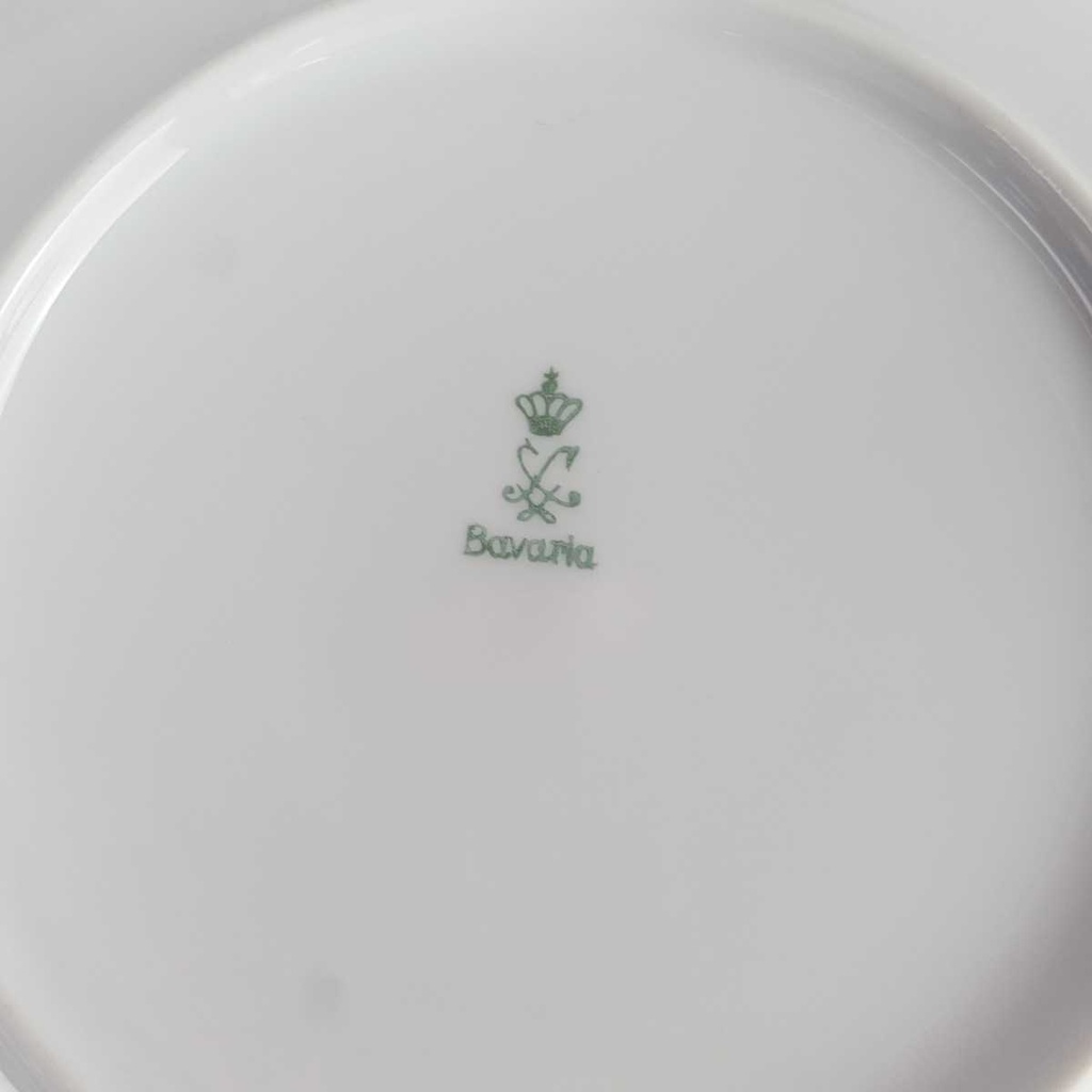 [2119136] 8er Set Kuchenteller Dessertteller Goldrand 19,8 cm Winterling Kirchenlamitz grau Dekor gebraucht - gut Bild 7