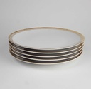 [2119137] 5er Set Speiseteller Essteller Goldrand Golddekor 24,2 cm Winterling Kirchenlamitz gebraucht - gut Bild 3