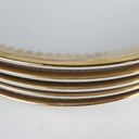[2119137] 5er Set Speiseteller Essteller Goldrand Golddekor 24,2 cm Winterling Kirchenlamitz gebraucht - gut Bild 4