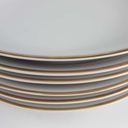 [2119139] 6er Set Suppenteller Goldrand 22,3 cm Seltmann Weiden Vohenstrauß weiß gebraucht - gut Bild 5