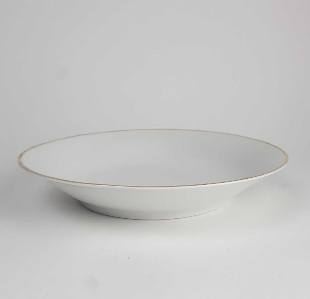 [2119139] 6er Set Suppenteller Goldrand 22,3 cm Seltmann Weiden Vohenstrauß weiß gebraucht - gut Bild 6